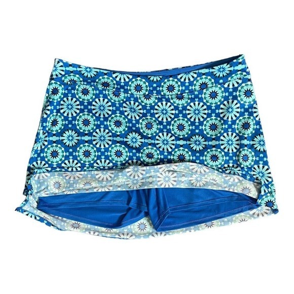 Tranquility Colorado Clothing Skort Skirt Women's XXL Blue Print Athleisure - Picture 3 of 7